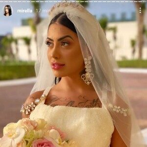 Mirella usa vestido de R$ 54 mil em casamento com Dynho Alves