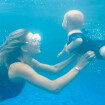 Filha de Ana Paula Siebert mergulha aos 9 meses e encanta a mãe: 'Paixão pela água'
