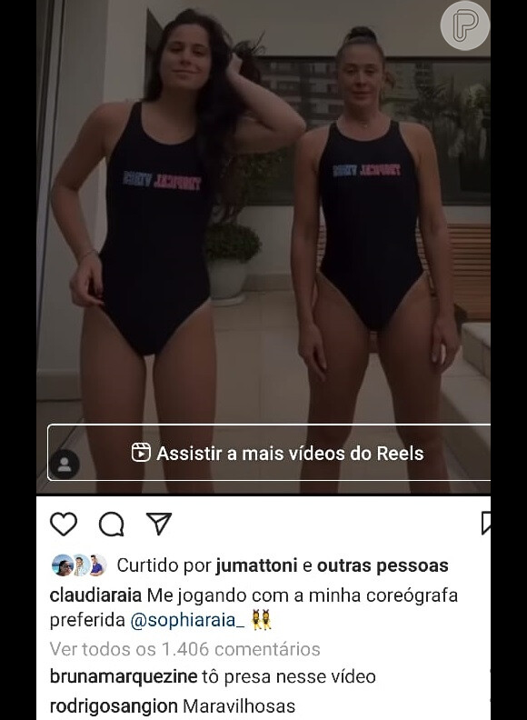 Bruna Marquezine deixou comentário em vídeo de Cláudia Raia, mãe de Enzo, e animou fãs