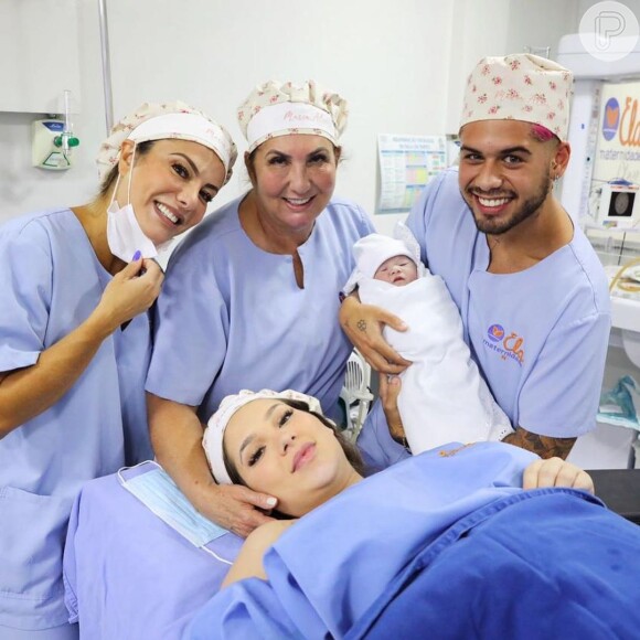 Zé Felipe exibe rosto da filha em foto pós-parto de Virgínia Fonseca