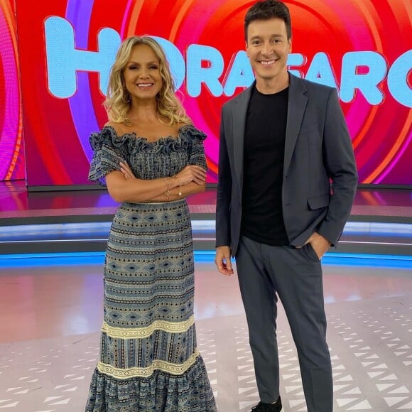 Rodrigo Faro gravou publicidade com Eliana no SBT; emissora negou que apresentador tenha se recusado a fazer teste de Covid antes o encontro