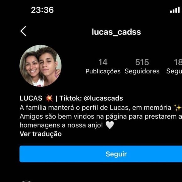 Walkyria Santos pediu ajuda para denunciar perfis falsos do filho Lucas