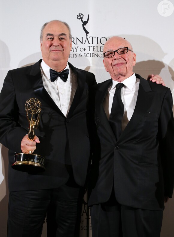 Roberto Irineu Marinho posa com Rupert Murdoch
