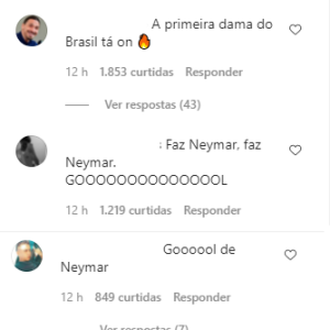 Jade Picon recebe comentários sobre Neymar no Instagram