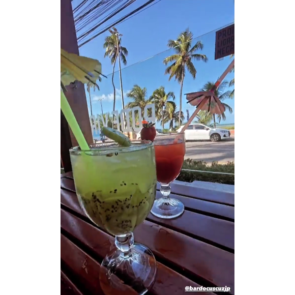 Sarah Andrade postou foto de drinks e fãs apontaram Lucas Viana