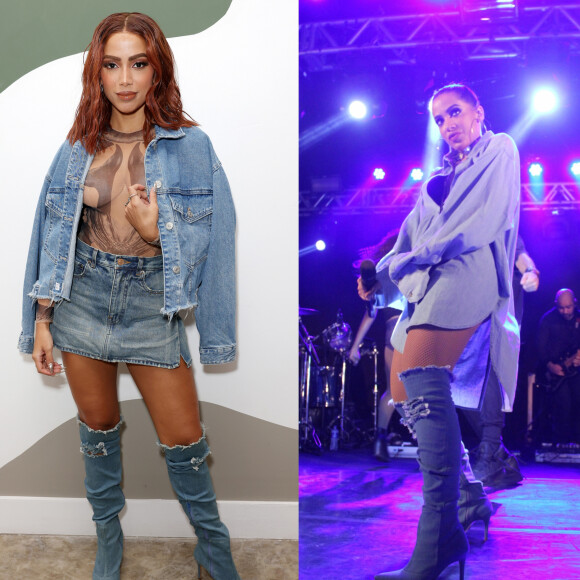 Anitta surgiu ruiva e com botas que havia usado em 2017