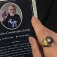 Virgínia Fonseca passou a usar o anel que era do pai