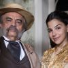 Pilar (Gabriela Medvedovski) e o pai, Eudoro (José Dumont), se emocionam em pedido de perdão do fazendeiro na novela 'Nos Tempos do Imperador'
