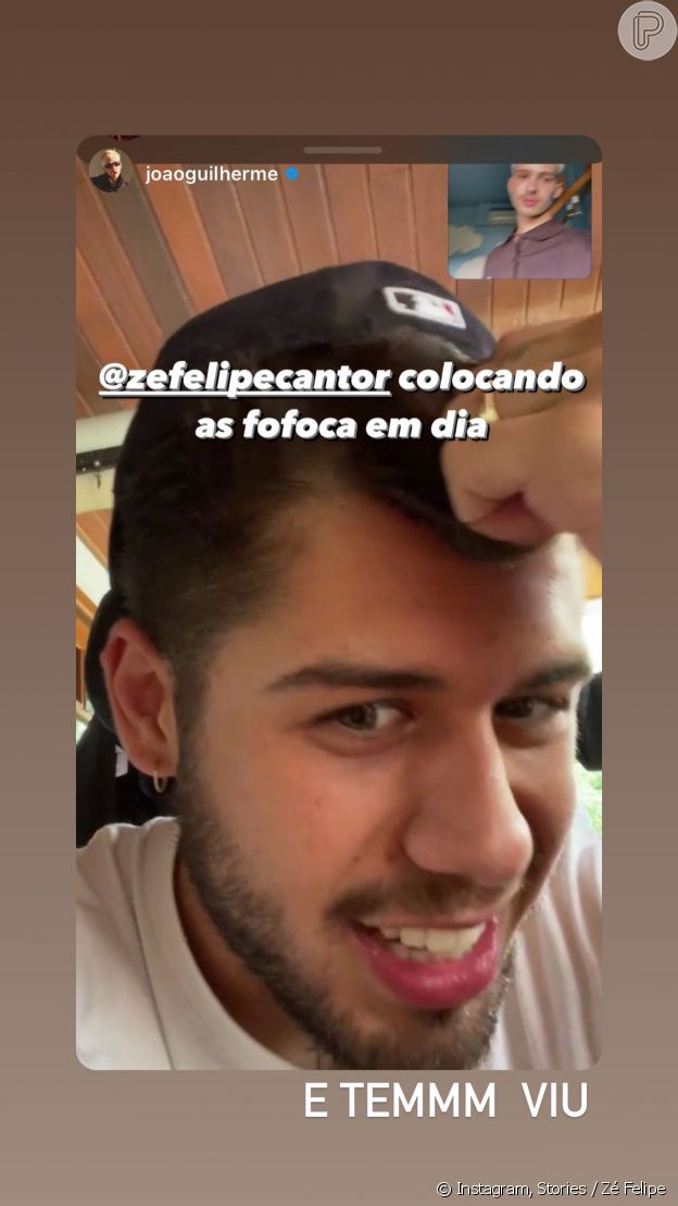 Zé Felipe fofoca com João Guilherme