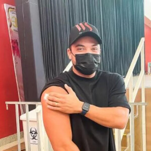 Wesley Safadão foi vacinado contra a Covid-19 no dia 8 de julho de 2021, em Fortaleza