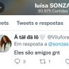 Luísa Sonza curte comentário que afirma que ela e Vitão são amigos