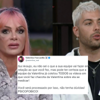 'A Fazenda 13': Gui Araújo vai levar processo da equipe de Valentina Francavilla após treta na roça