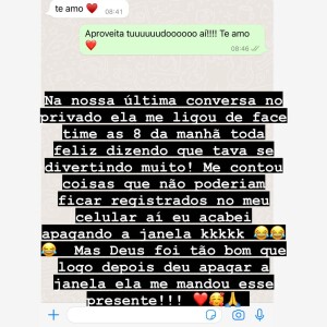 Marília Mendonça disse que amava Maiara em sua última mensagem para a amiga, logo após chamada de vídeo