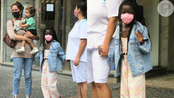 Filha de Giovanna Ewbank, Titi, de 8 anos, roubou a cena em passeio pela Zona Sul do Rio de Janeiro nesta sexta (12)