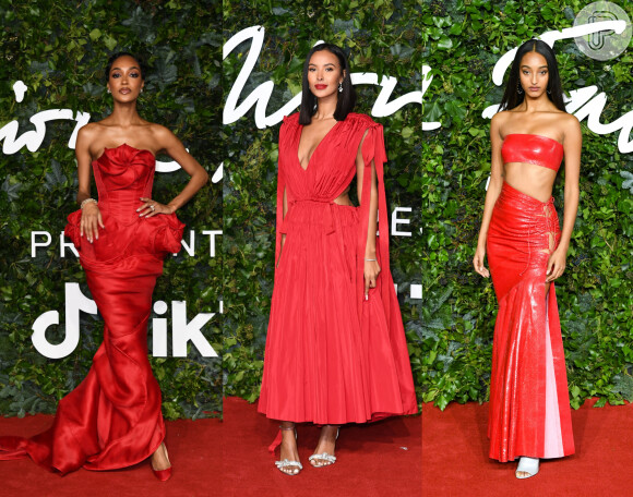 The Fashion Awards: vermelho dá ainda mais estilo aos looks de Jourdann Dunn, Maya Jama e Mona Tougard
