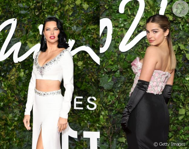 Pedraria em look de festa: inspire-se nas produções de Adriana Lima e Addison Rae