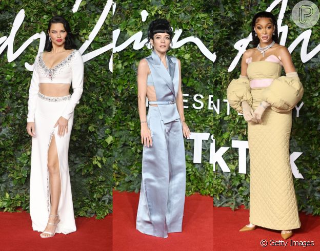 Looks de Adriana Lima, Lilly Allen e Winnie Harlow era conjuntinhos no The Fashion Awards