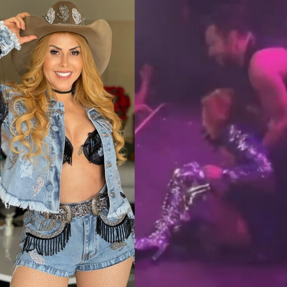 Joelma cai em palco durante pirueta após dois anos parada, em 4 de dezembro de 2021