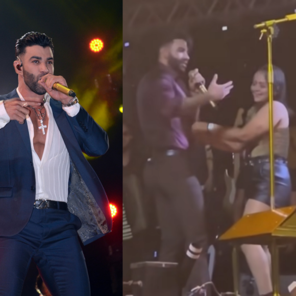 Fã de Gusttavo Lima desmaia em show ao invadir o palco e ver cantor tirando a camisa