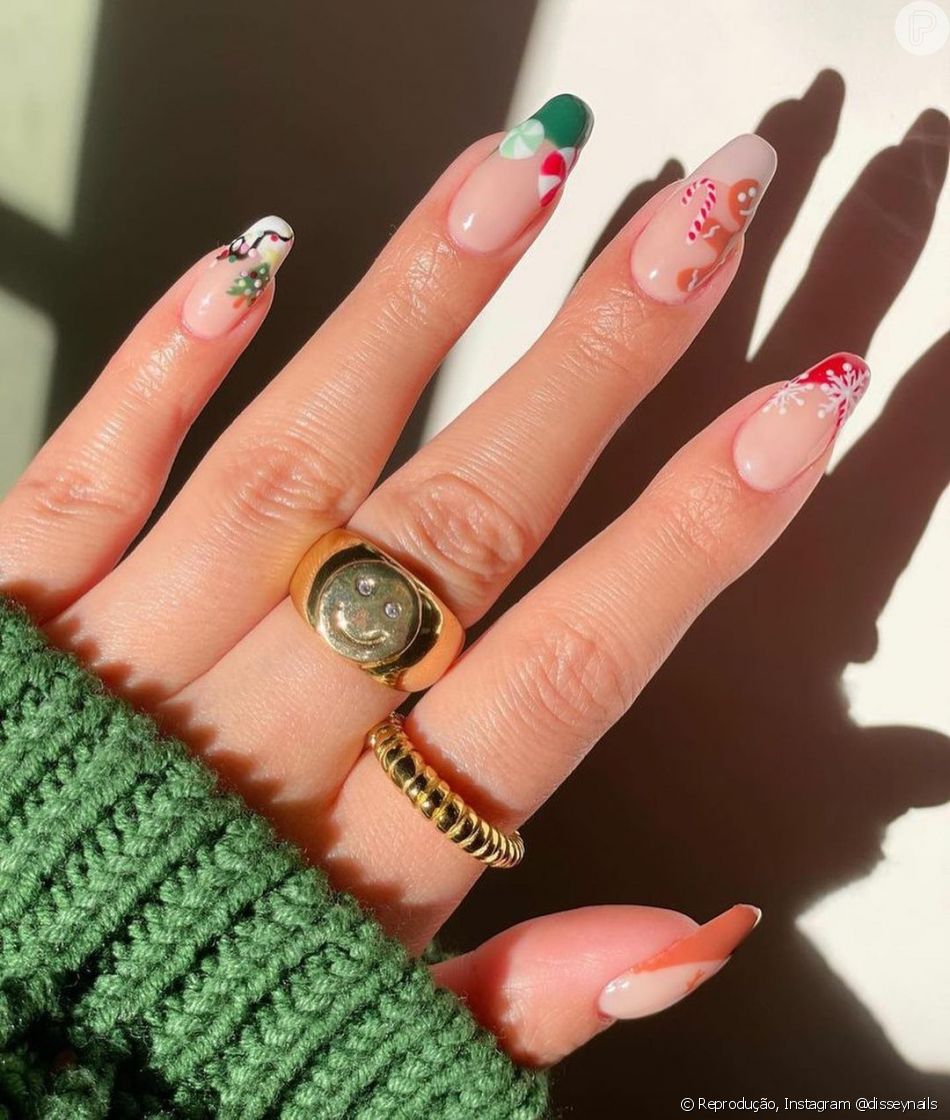 Unhas decoradas para o Natal: misturar diferentes desenhos é proposta  divertida e cheia de estilo - Purepeople