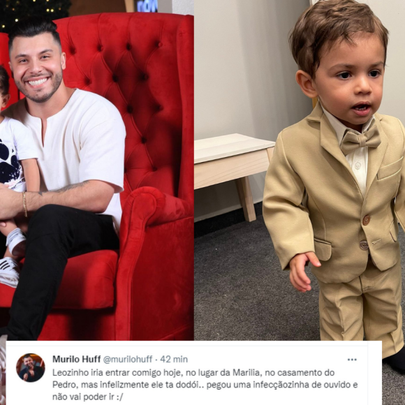 Murilo Huff compartilhou que Leo, seu filho com Marília Mendonça está com uma infecção no ouvido