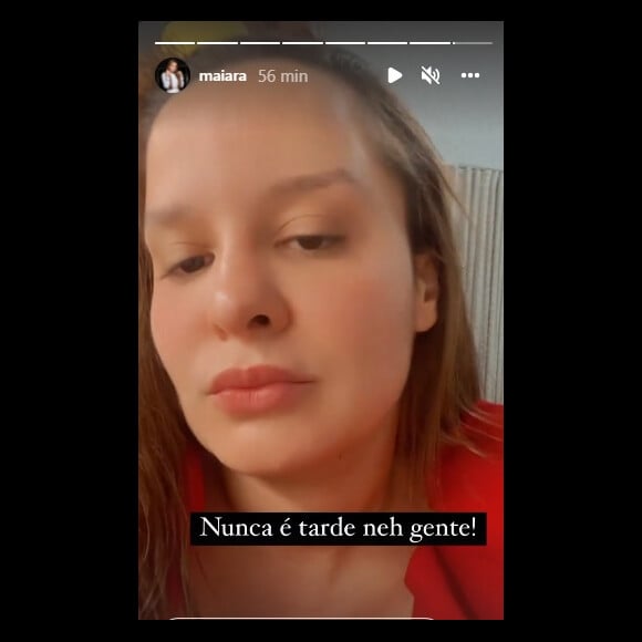 Maiara apareceu claramente abalada nas redes sociais