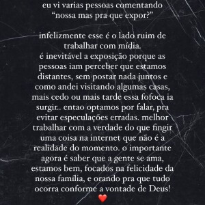 Ao responder a uma seguidora, Gabi Brandt explicou que, após a separação de Saulo Poncio, começou a procurar diversas casas para morar