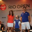 Thaila Ayala e José Loreto participam da coletiva do Rio Open 2015, no Rio de Janeiro, em 3 de dezembro de 2014
