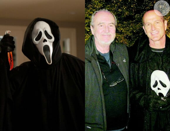 No filme 'Pânico', de 1996, Dane Farwell (à direita) foi o ator que usou a fantasia do serial killer e Roger Jackson (à esquerda) deu a tenebrosa voz ao personagem