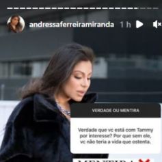 Andressa Ferreira negou que tenha casado com Thammy Miranda por interesse