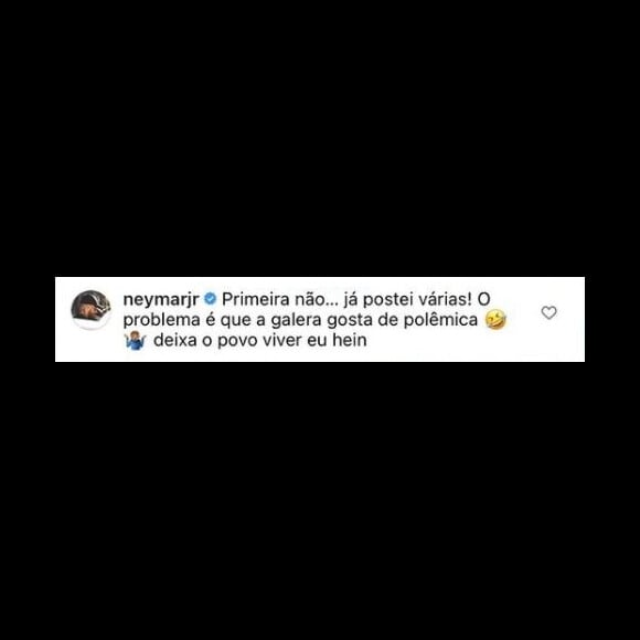 Neymar reclama ao ler que foto postada com Bruna Biancardi teria sido a primeira com a modelo