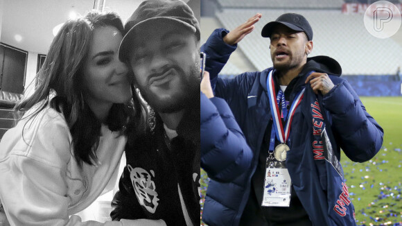 Neymar posta foto com Bruna Biancardi e reclama ao ler que imagem teria sido a primeira com a amada