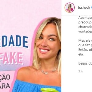 'BBB 22': Equipe de Bárbara Heck explicou que a modelo é saudável