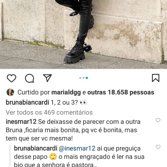 Bruna Biancardi reage à acusação de comparação com Bruna Marquezine