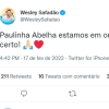 Wesley Safadão se manifestou sobre Paulinha Abelha: 'Vai dar tudo certo'