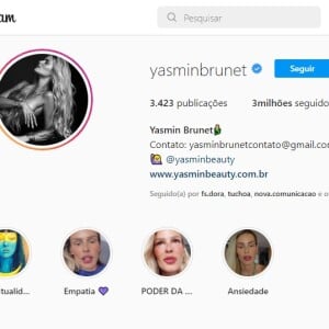 Yasmin Brunet tira 'Medina' de sobrenome