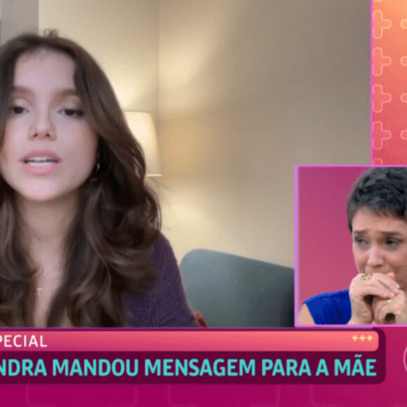 Sandra Annenberg chorou com homenagem da filha, Elisa, no 'Mais Você'
