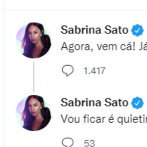 Sabrina Sato brinca sobre comentar o 'BBB 22'