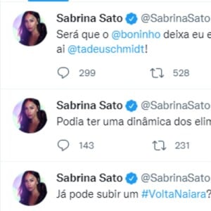 Sabrina Sato quer entrar de Dummy no BBB 22