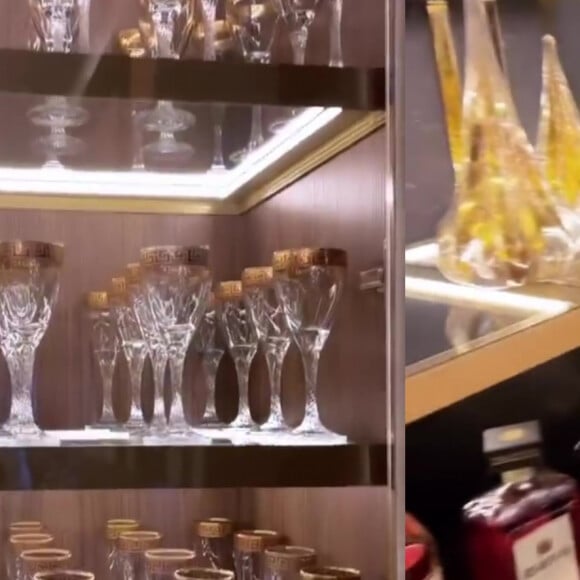 Zezé Di Camargo e Graciele Lacerda incluíram uma adega em apartamento de luxo em São Paulo