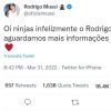 Equipe de Rodrigo Mussi confirmou o acidente nas redes sociais