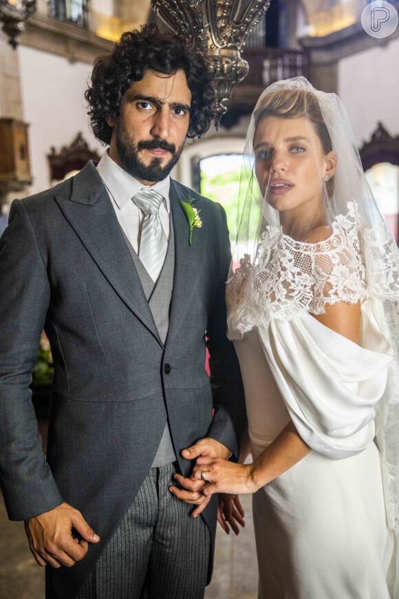 Madeleine (Bruna Linzmeyer) se casa com José Leôncio (Renato Góes) na novela 'Pantanal'; cenas vão ao ar nesta segunda-feira, 4 de abril de 2022