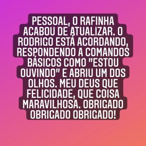 Ex-BBB Rodrigo Mussi responde a perguntas simples e apresenta sinais de melhora