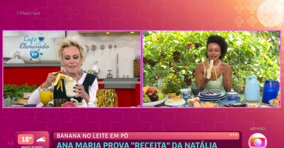 'BBB 22': Ana Maria Braga ri ao provar banana com leite em pó, receita polêmica de Natália