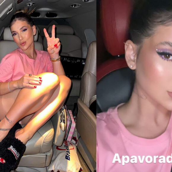 Virgínia Fonseca viaja com chinelo de pelúcia de R$ 5,3 mil para ver Carnaval de última hora: 'Correria'