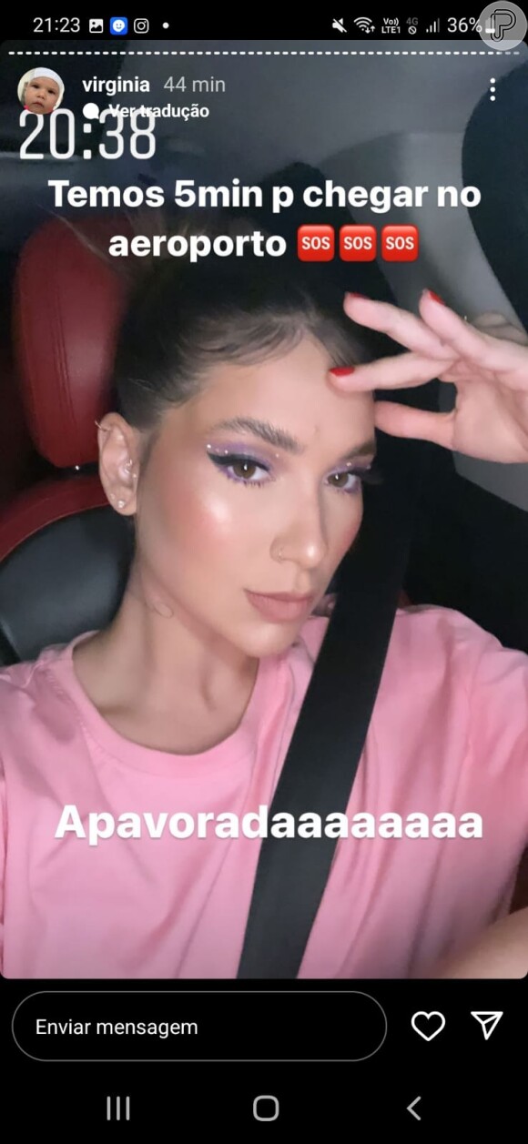 Virgínia Fonseca dividiu momentos de tensão antes da viagem no Instagram: 'Apavorada'