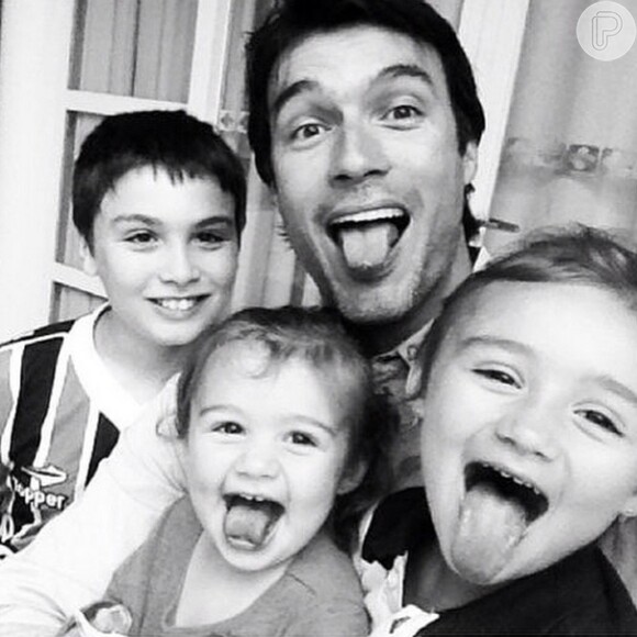 Daniel Bueno tem três filhos, Luke, Marina e Angelina