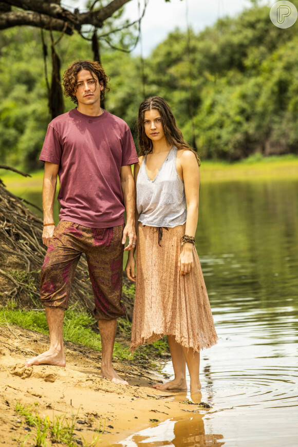 Juma (Alanis Guillen) e Jove (Jesuíta Barbosa) devem ter uma filha no fim da novela 'Pantanal'