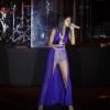 Apresentação de Selena Gomez com a turnê 2012 "We Own The Nigth" no HSBC Arena, no Rio de Janeio. A cantora usa um body roxo adornado com muitos brilhos