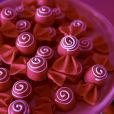 Detalhes da mesa de doces: bombons de Nutella em formato de balas